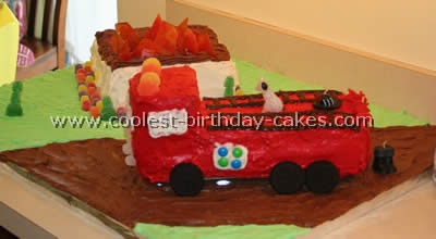 Fire Truck Cake