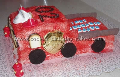 Fire Truck Cake