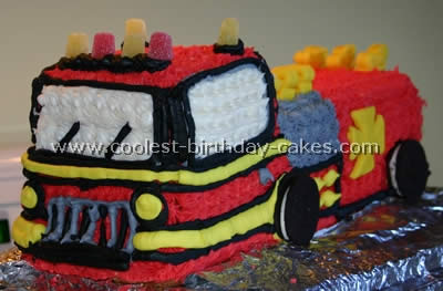 Fire Truck Cake