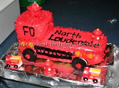 Fire Truck Cake