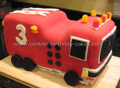 Fire Truck Cake