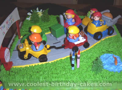 Fisher Price Little People birthday cake idea