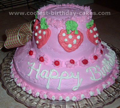 Fun Cake Design Idea for Strawberry Shortcake's Hat
