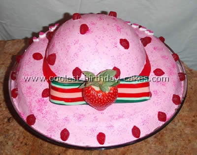 Fun Cake Design Idea for Strawberry Shortcake's Hat