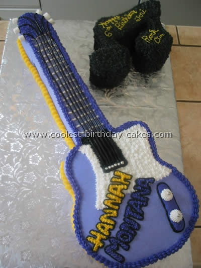 Guitar Birthday Cake