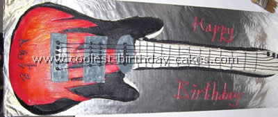 Guitar Birthday Cake