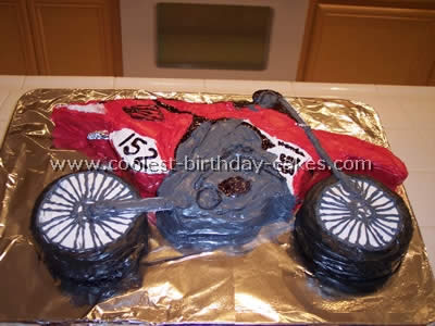 Motorcycle Homemade Birthday Cake