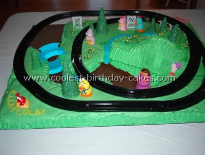 Island of Sodor Birthday Cake Photo