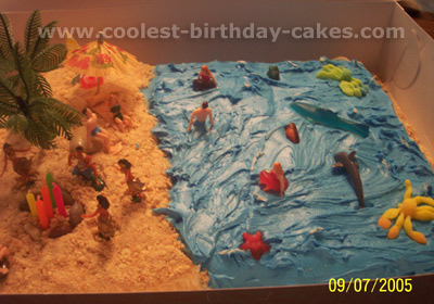 Beach Theme Kid Birthday Cake