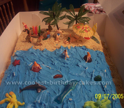Beach Theme Kid Birthday Cake