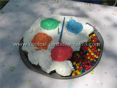 Artist Palette Kid Birthday Cake