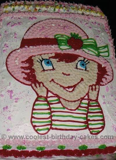 Strawberry Shortcake Kids Birthday Cake Idea