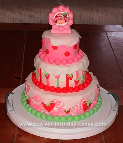 Strawberry Shortcake Kids Birthday Cake Idea