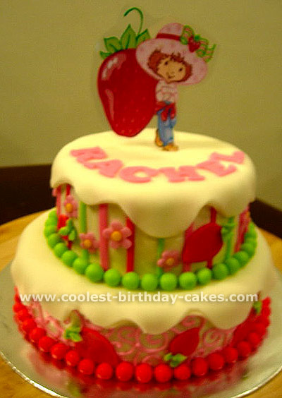 Strawberry Shortcake Kids Birthday Cake Idea