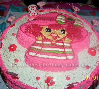 Strawberry Shortcake Kids Birthday Cake Idea