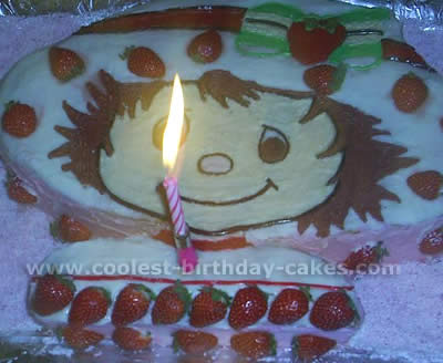 Strawberry Shortcake Kids Birthday Cake Idea