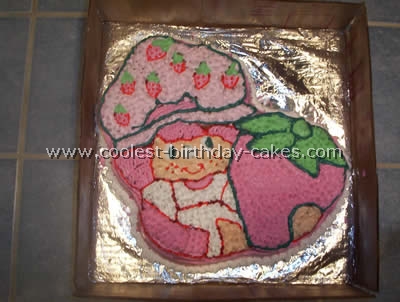 Strawberry Shortcake Kids Birthday Cake Idea