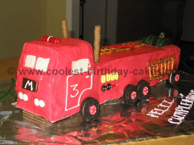 Fire Truck Cake Photo