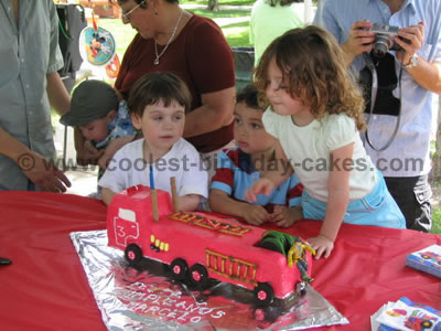 Fire Truck Cake Photo