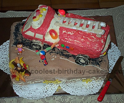 Fire Truck Cake Photo