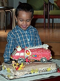 Fire Truck Cake Photo