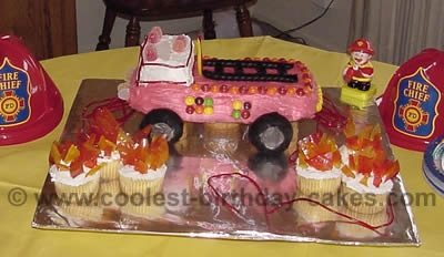 Fire Truck Cake Photo