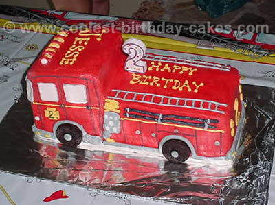 Fire Truck Cake Photo