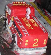 Fire Truck Cake Photo