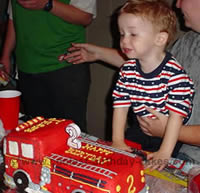 Fire Truck Cake Photo