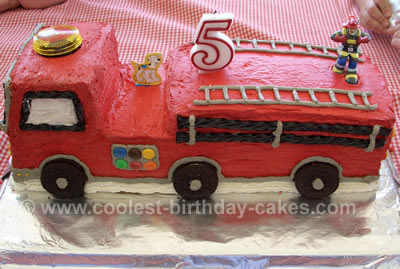 Fire Truck Cake Photo