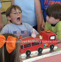 Fire Truck Cake Photo