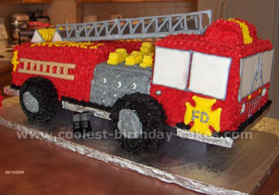 Fire Truck Cake Photo