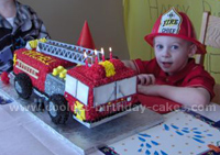 Fire Truck Cake Photo