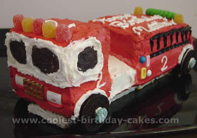 Fire Truck Cake Photo