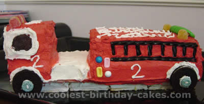 Fire Truck Cake Photo