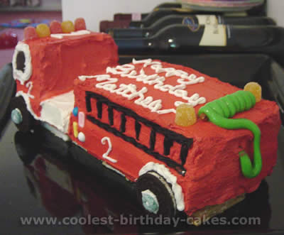 Fire Truck Cake Photo