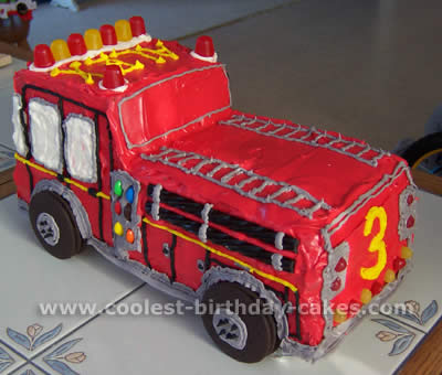 Fire Truck Cake Photo