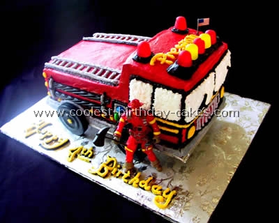 Fire Truck Cake Photo