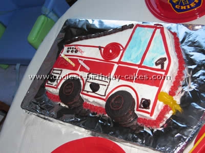 Fire Truck Cake Photo