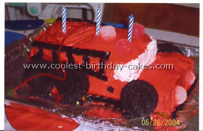 Fire Truck Cake Photo