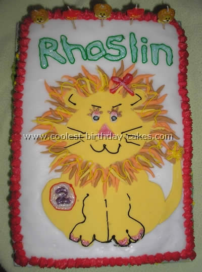 Lion Picture Cake