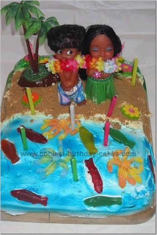 Luau Party Cake