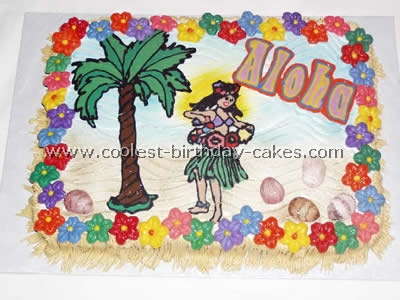 Luau Party Cake