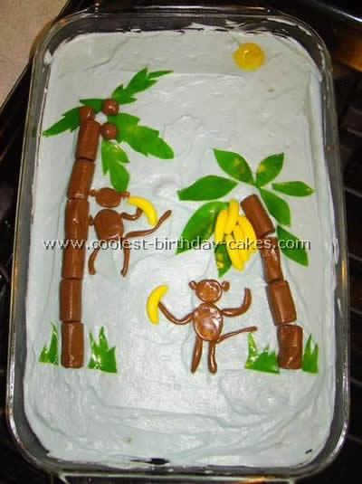 Monkey Birthday Cake