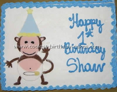 Monkey Birthday Cake