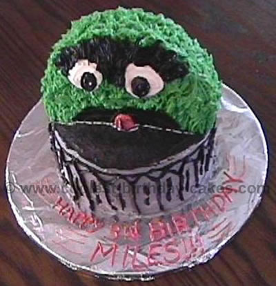 Oscar the Grouch Birthday Cake Photo