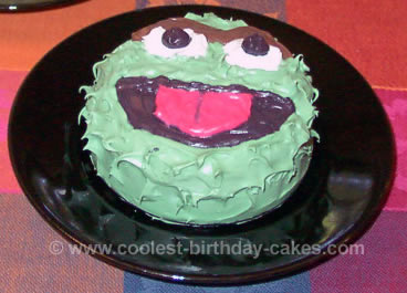 Oscar the Grouch Birthday Cake Photo