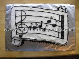 Musical Notes Birthday Party Cake