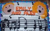 Musical Notes Birthday Party Cake