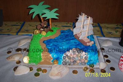 Treasure Island Pirate Birthday Cake